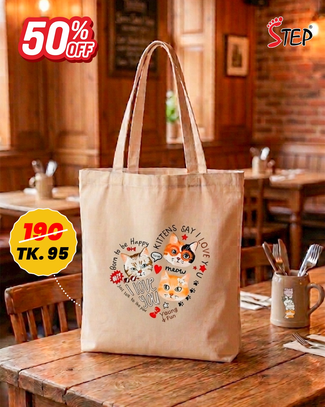 Canvas Tote Bag- STBFP010