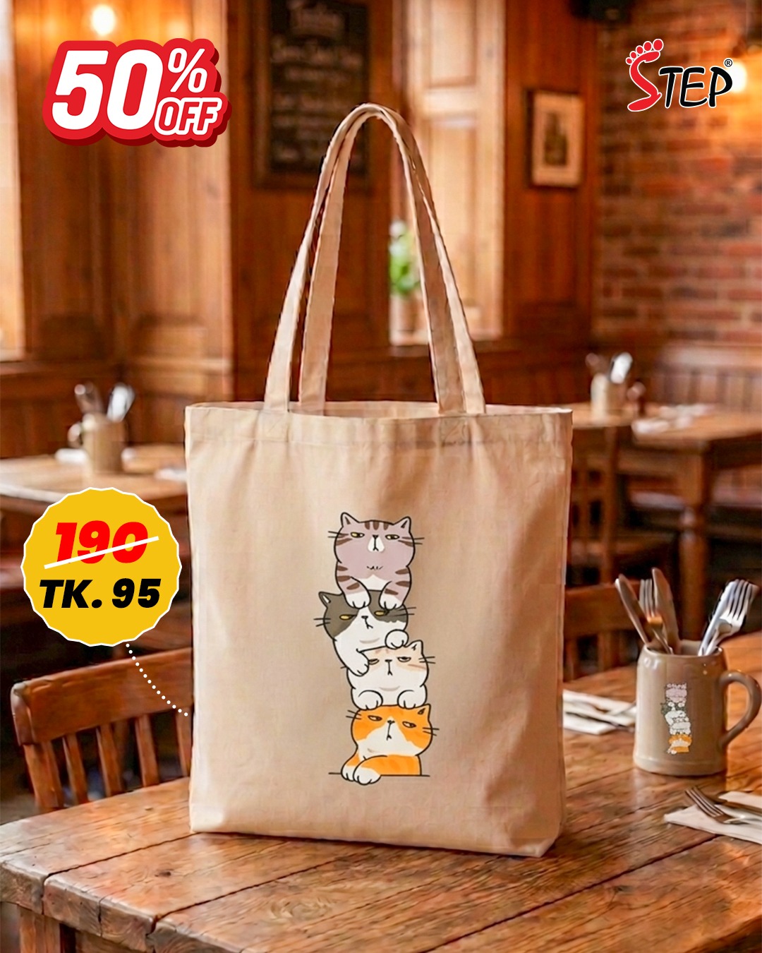 Canvas Tote Bag- STBFP009
